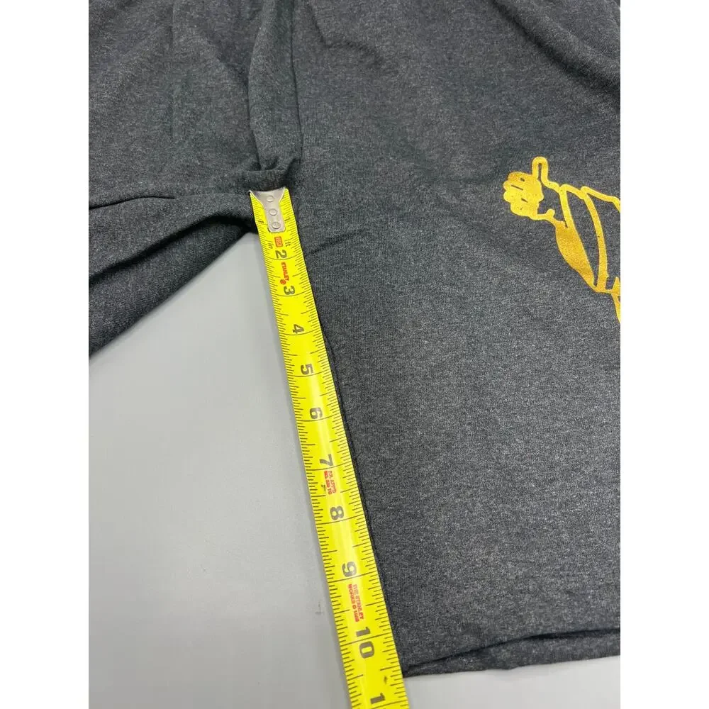 MENS SIZE LARGE TRUE RELIGION CHARCOAL GRAY/GOLD LOUNGE SHORTS W/POCKETS - NWT